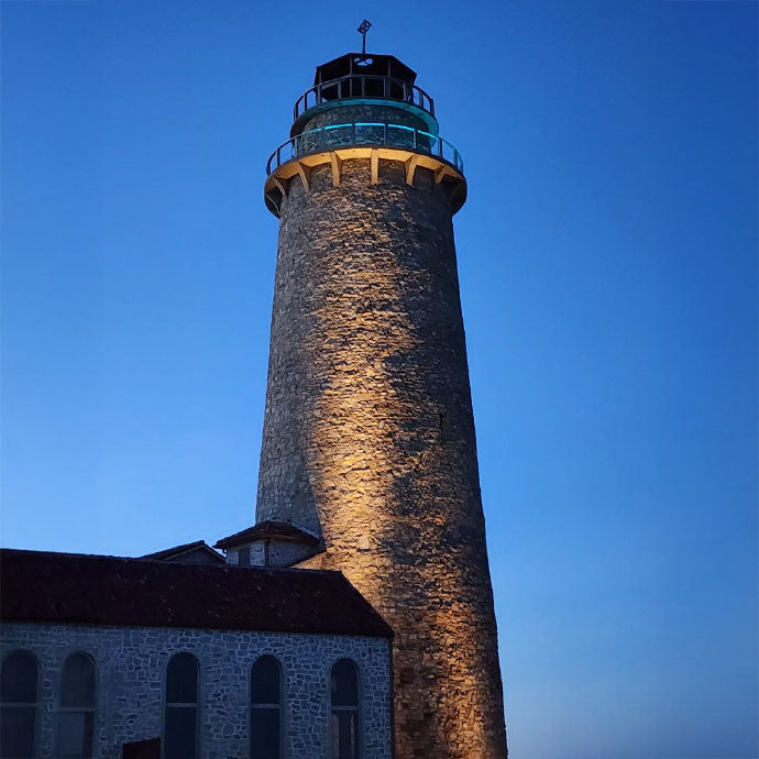 Lighthouse beside the shoreline